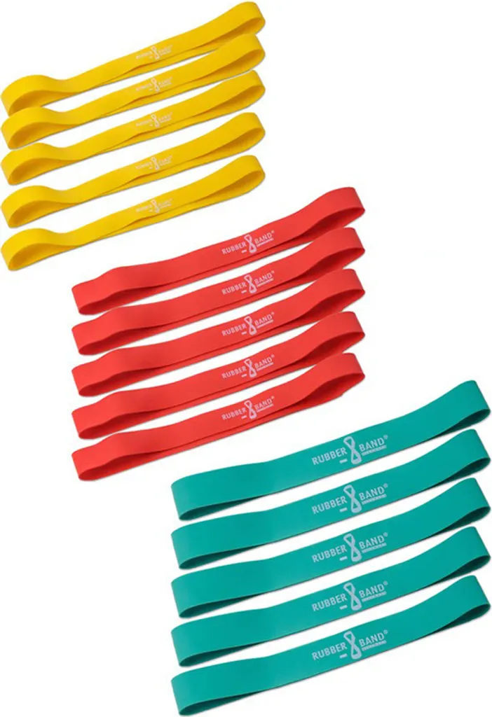 Dittmann Rubberband Set de 15 Bandes Elastiques de Fitness Multicolores