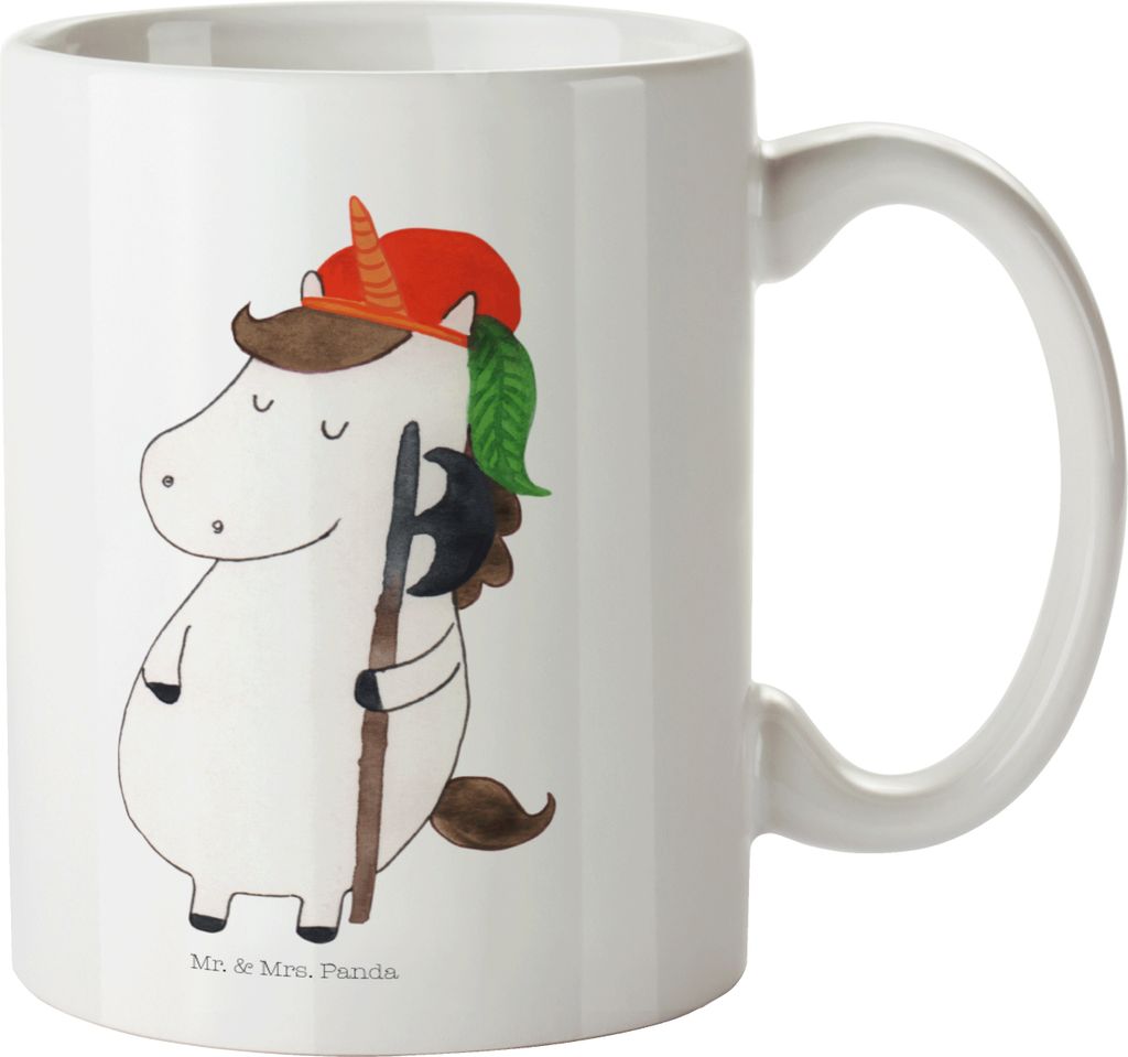 Mr. & Mrs. Panda Trinklernbecher Einhorn Junge - Weiß - Geschenk, Kindertasse, Plastikbecher, Bube, Haferl, Mittelalter, Pott, Einhörner, Unicorn...