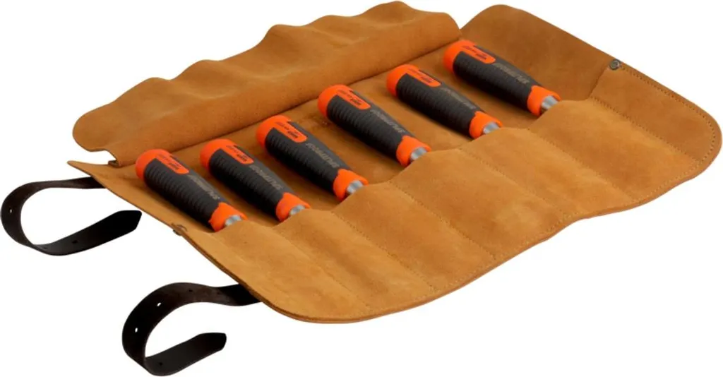 Coffret de ciseaux à bois professionnels Bahco ERGO 6 pièces en étui