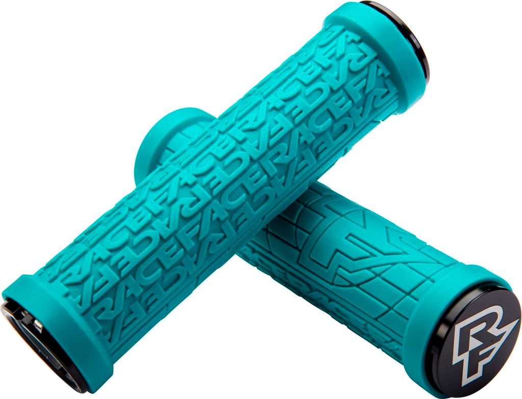 Race Face Grippler Lock-On Griff, 30mm, turquois türkis - sicherer Halt und K...