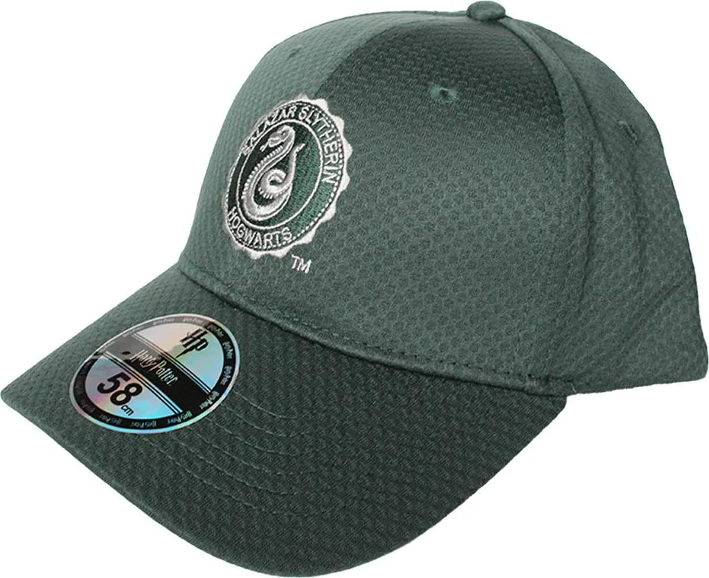 Casquette Serpentard Harry Potter en coton avec serpent brodé noir