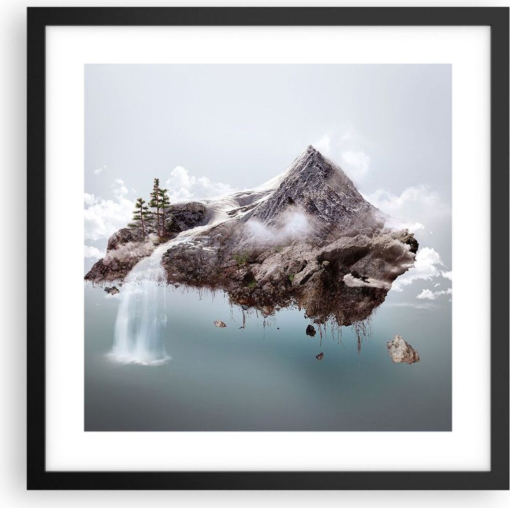 Gerahmtes Poster - Schwarzer Rahmen - Umwelt Natur - 40x40 cm - Wand Bild - Wanddeko - Wandbilder - Kunstposter - Wandposter - Bilderrahmen - Bilde...