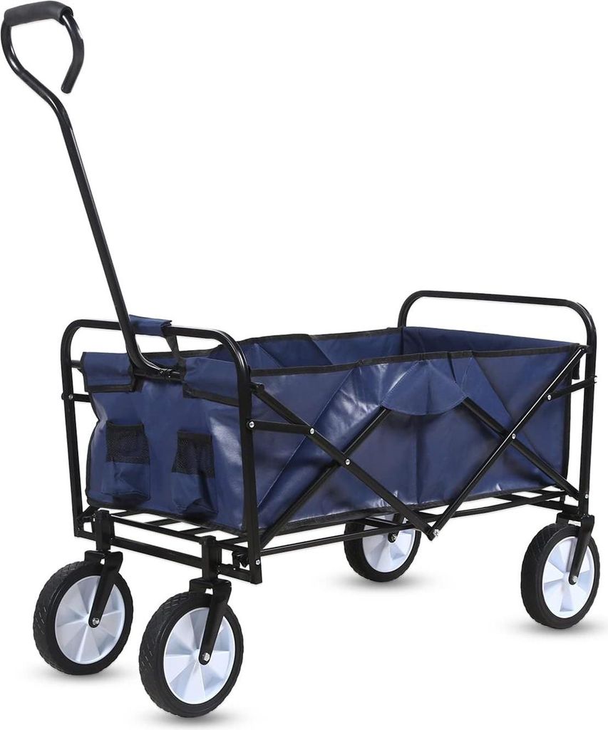 Faltbarer Wagen - tragbar und vielseitig - blau - legiertes Stahl