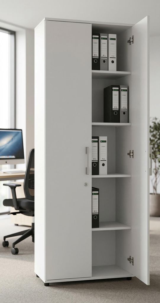 Aktenschrank Abschließbar, Büroschrank 80 cm Breit mit 5 Produktbild 