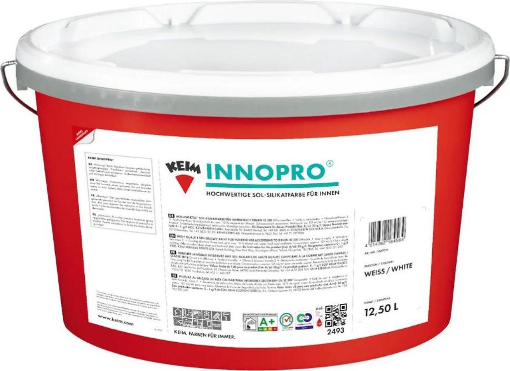 KEIM Innopro hochwertige Sol-Silikatfarbe Innenfarbe G4 – stumpfmatt 12,5 L