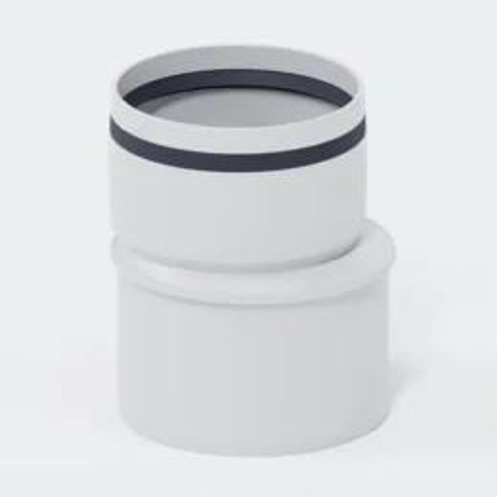 POLOPLAST Übergangsrohr, DN125/110, POLO-KAL 3S, PP-MD, Ø125/110mm, weiß, 1 Stk.