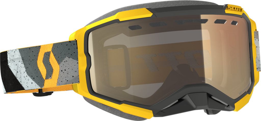 Scott Fury Light Sensitive Camo Grau/Gelbe Ski Brille