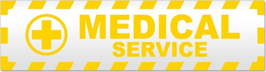 Medical Service Kreuz gestreift Magnetschild Schild magnetisch