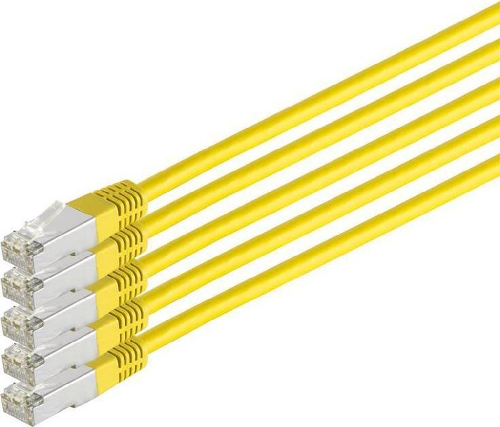 Patchkabel cat 6 S/FTP PIMF HF VE5 gelb 0,25m