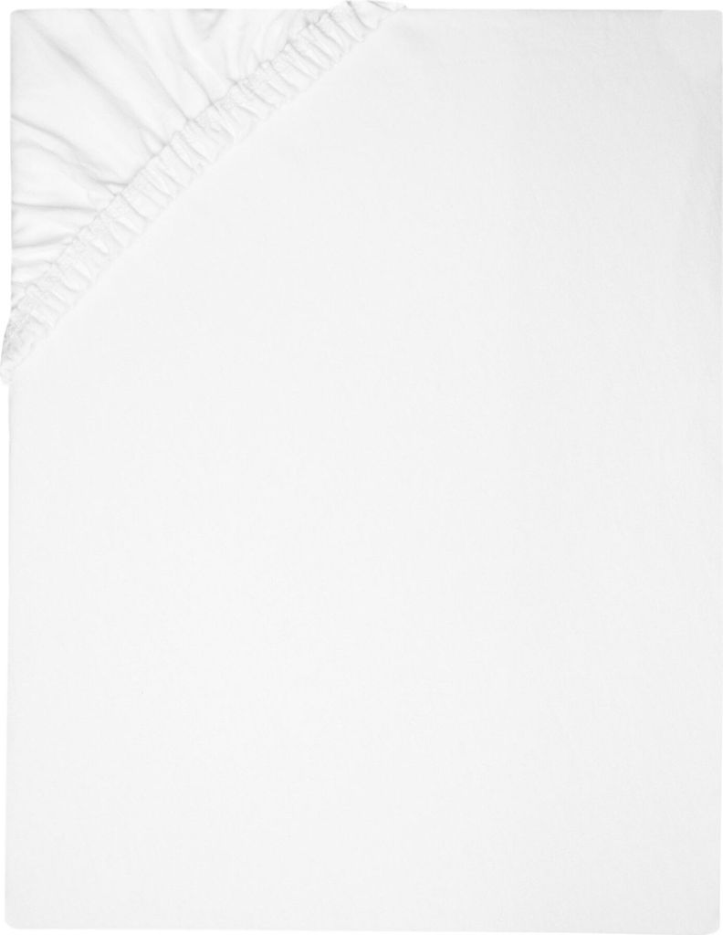Spannbettlaken, 160x200 cm, Baumwolle, weiß Produktbild 