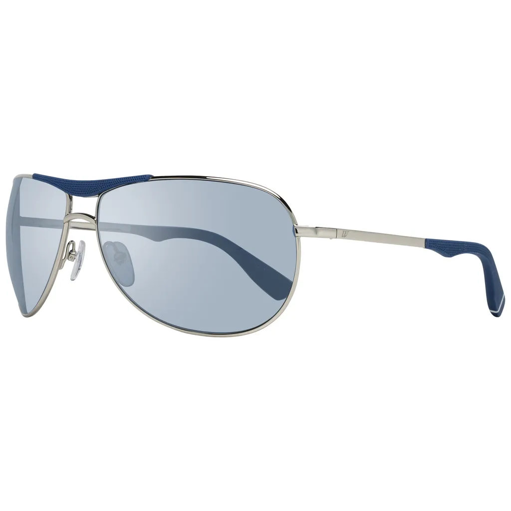 Lunettes de Soleil Homme Argentées Web WE0296 Verres Bleus Format XL