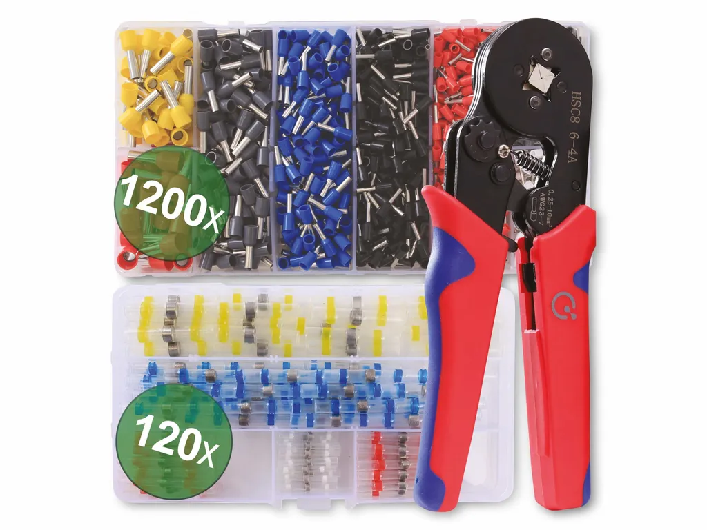 Set de sertissage 0.25-10 mm² Quadrios 22T008 avec ferrules isolées