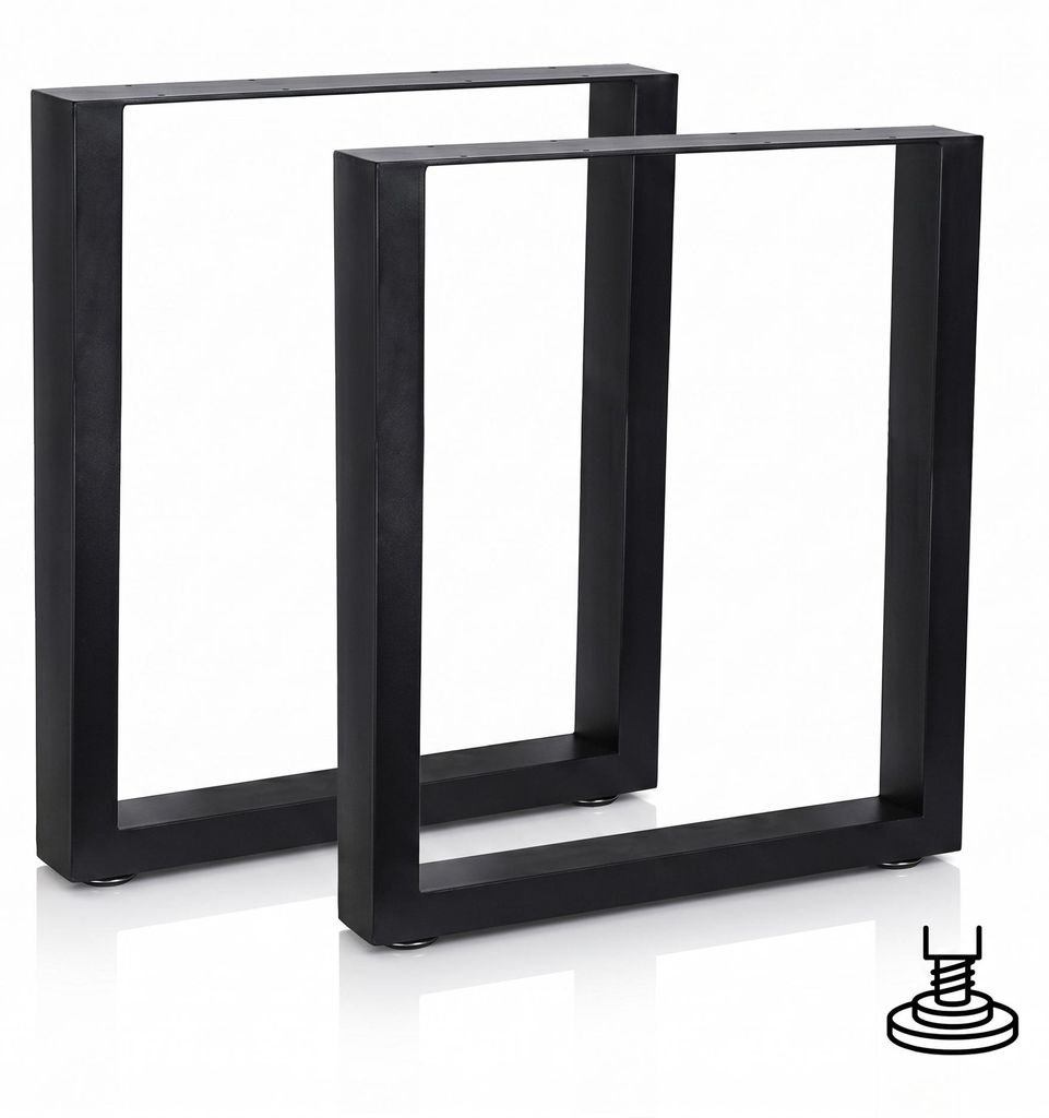 Mucola Piètement de table set de 2 patins de table acier Image du produit 