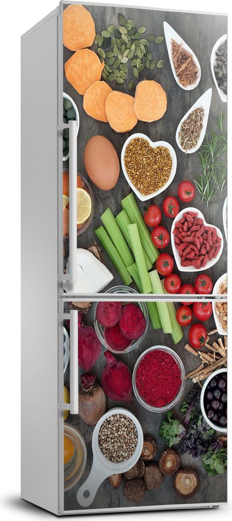 Tulup Kühlschrankdekoration - 70x190 cm - Aufkleber auf dem Kühlschrank - Gesundes Essen