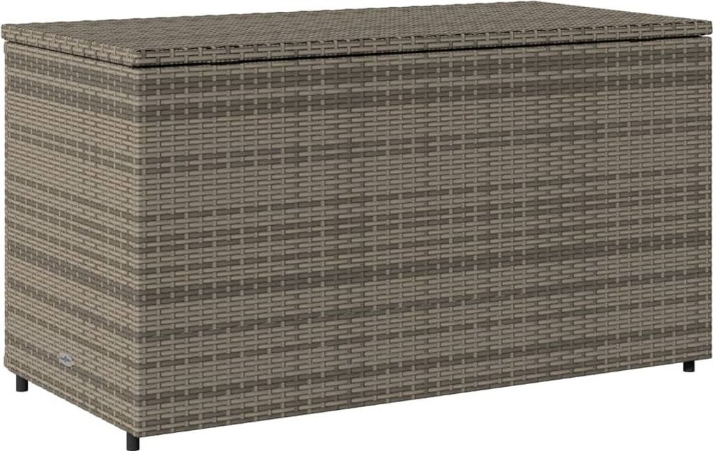 vidaXL Armoire de jardin Gris 110x55x60,5 cm Poly rotin Image du produit 