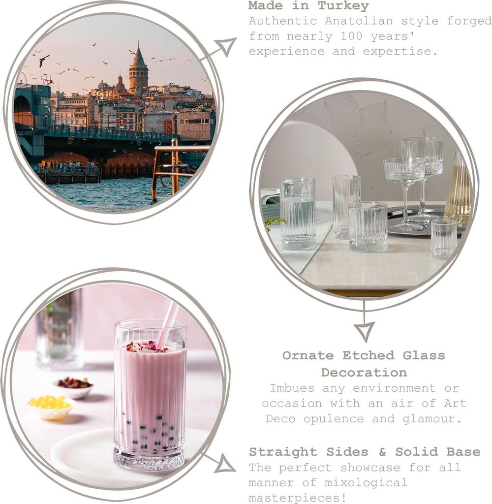 Pasabahce 520015 Dlouhá sklenice na nápoje v retro designu Obrázek produktu 16