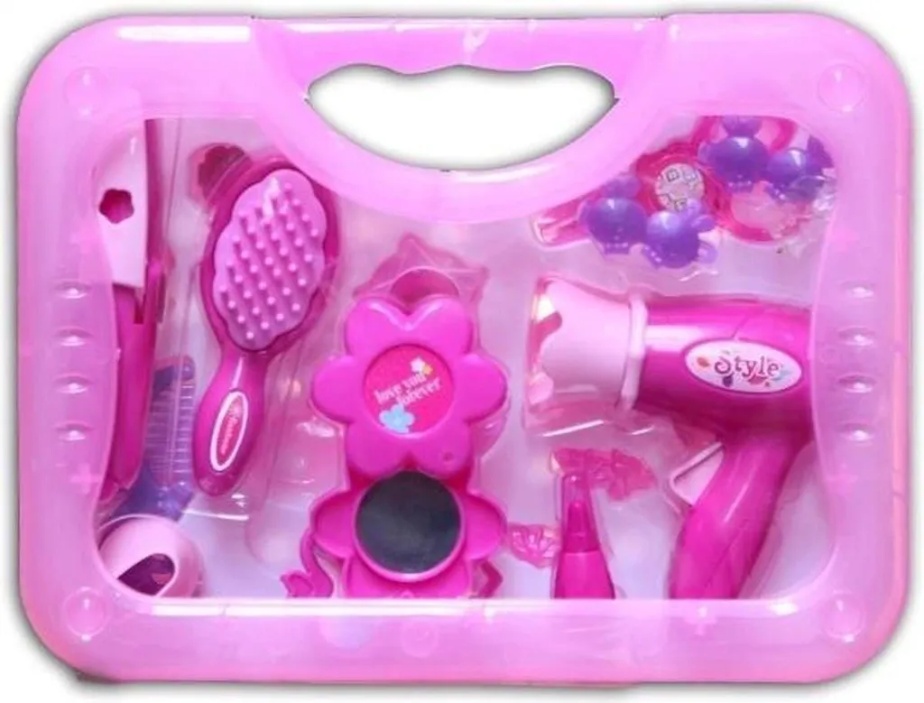 Set de beauté rose nomade : mallette de transport et ses accessoires