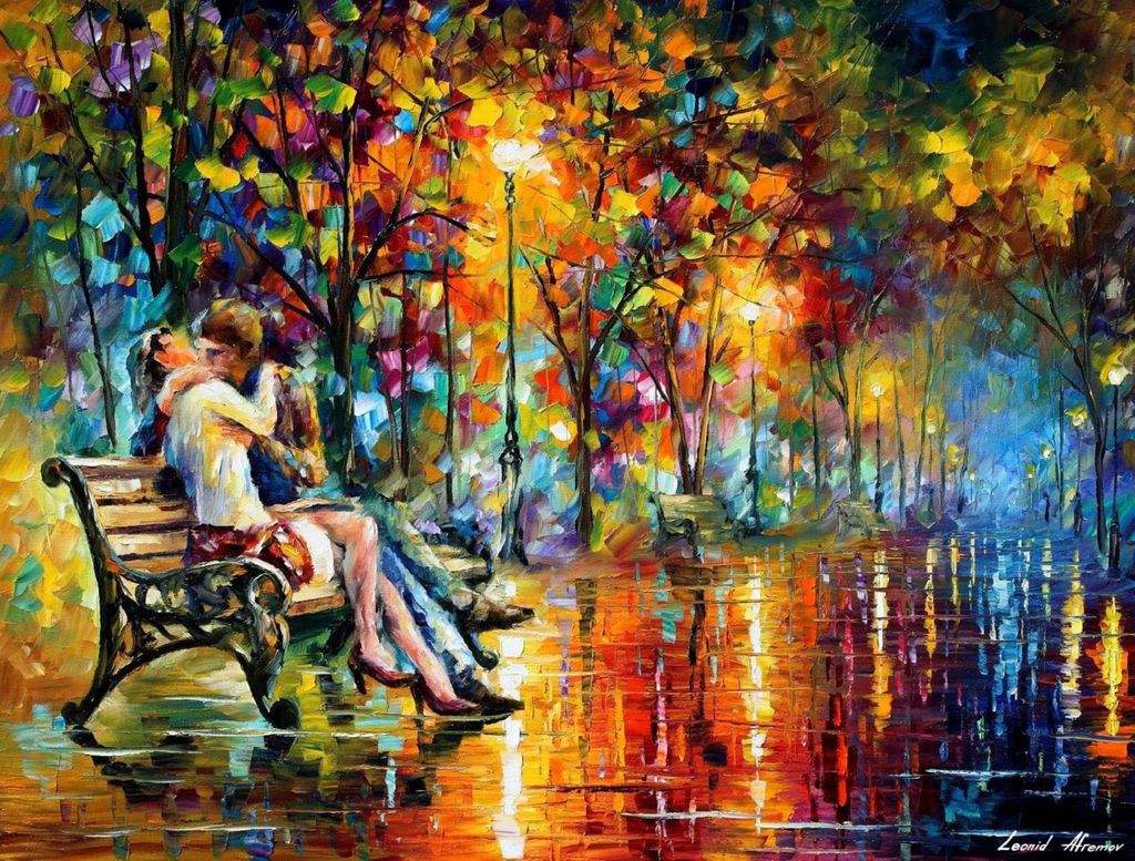 Malen nach Zahlen XL 5d Diamond Painting Liebe im Stadtpark Malen nach Zahlen 40x50cm