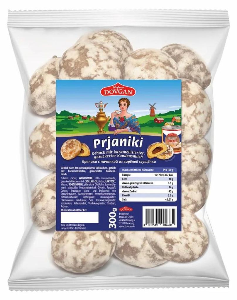 DOVGAN "Prjaniki" Feingebäck mit Produktbild 