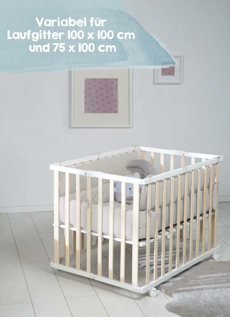 Fond de parc bébé molletonné gris argenté roba Style, taille ajustable - 9