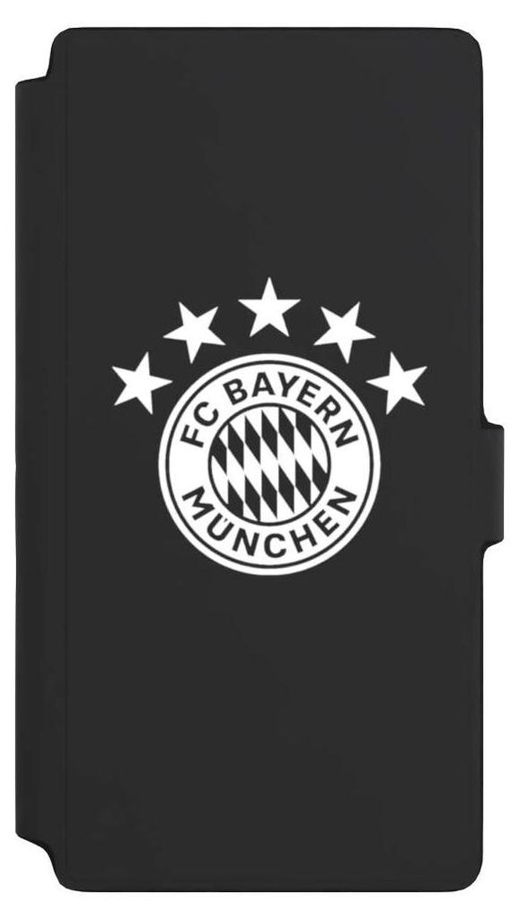 NIVOCASE Klapphülle für Samsung Galaxy S22 Ultra Handyhülle aus Kunst Leder NIVOflip schwarz FC Bayern München FCB transparent