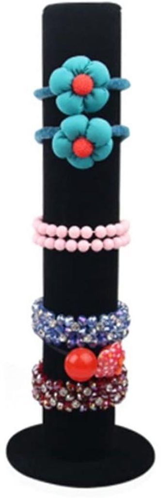 Sicherheitsbox, Schmuckbox, für Schmuck, Armbänder, Haarbänder, Armbandhalter, T-Bar-Form (schwarzes Samt)