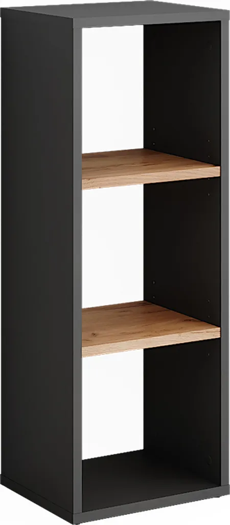 Étagère d'angle design effet bois anthracite MARFA
