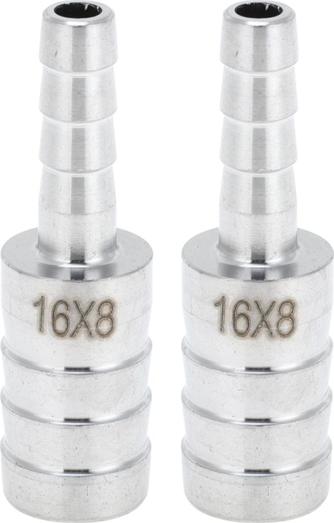 5/8"x5/16" Schlauchstutzen für Luft Wasser Öl Gas Kraftstoff Reduzierender Verbinder Muffenstutzen Schlauch Edelstahl 2 Stück