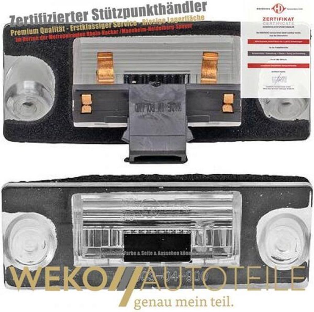 Kennzeichenleuchte links rechts DIEDERICHS 1030193 für AUDI