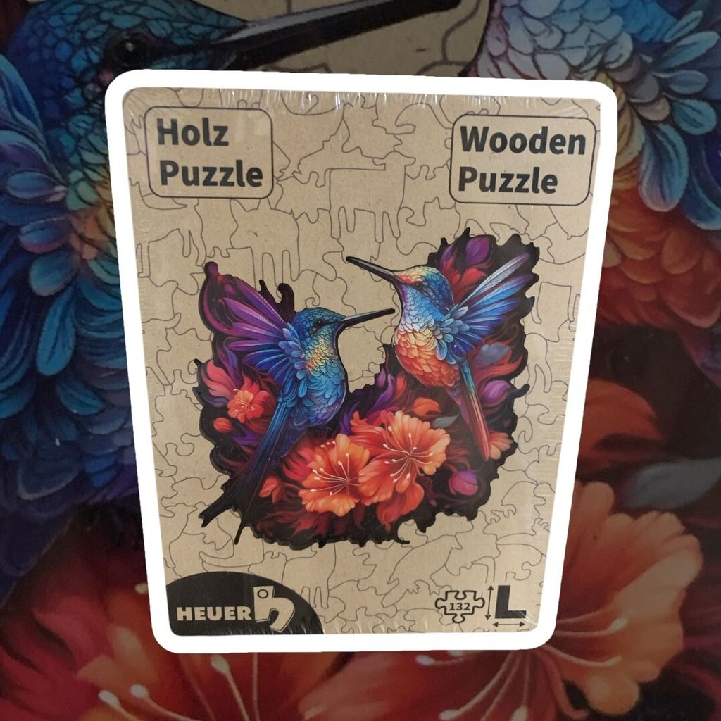 Creative-Art Wooden-Puzzle Holzpuzzle HEUER Motiv: Kolibri, 132 Teile, L