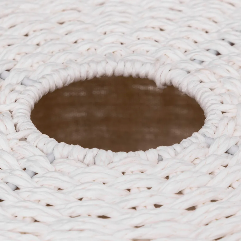 Panier à linge rond 40L Vannerie blanc par 5 Five Simply Smart - 4