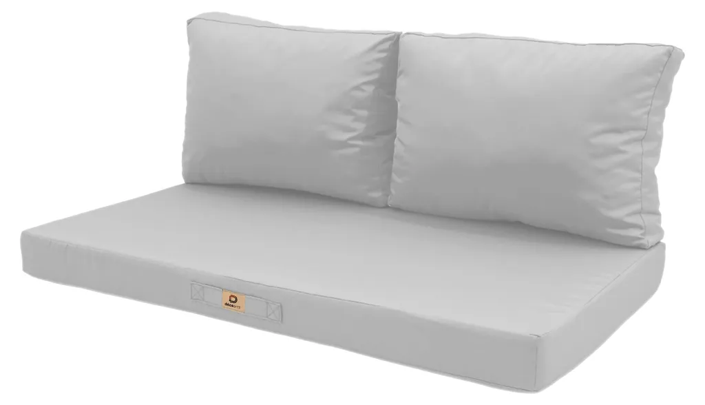Coussins pour salon de jardin déhoussable 100x50cm - Gris Galet Zen
