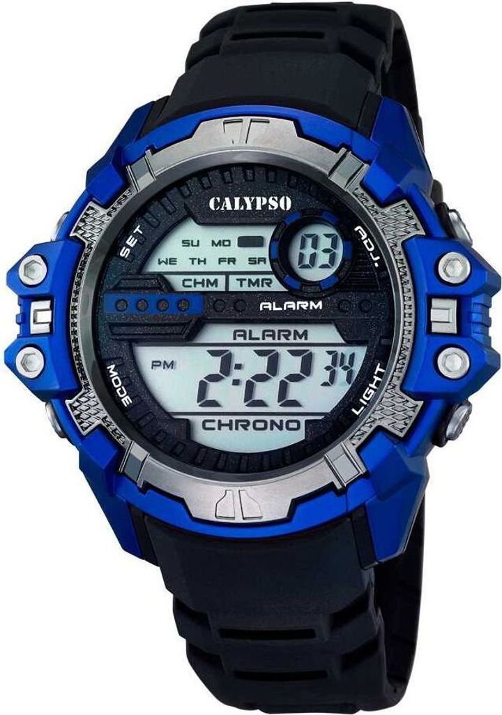 Herrenuhr Armbanduhr Calypso Digitaluhr K5656/2 schwarz blau
