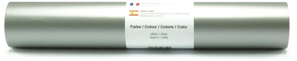 Kreativplotter Vinylfolie matt SILBER 30,5x300 cm Produktbild 