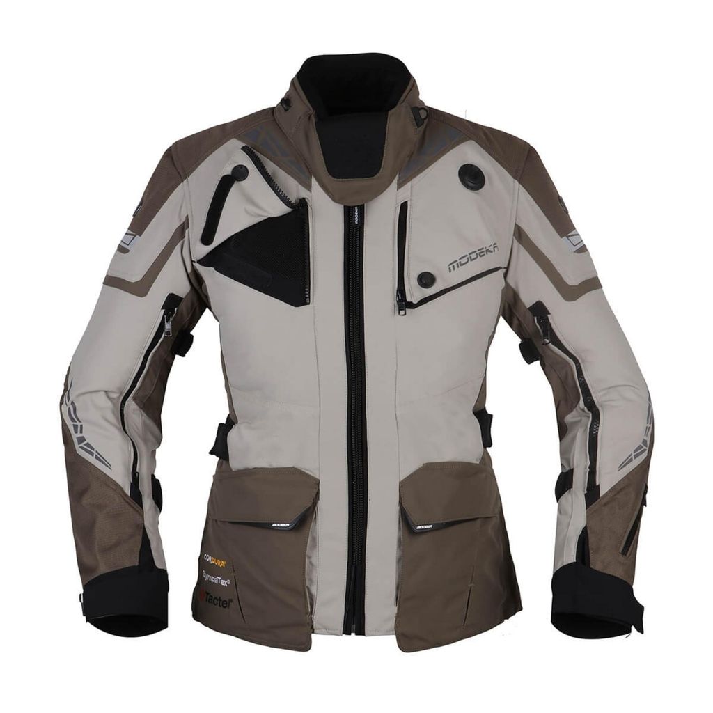 Modeka Panamericana 2 Damen Motorrad Textiljacke, sand/schwarz, 36
