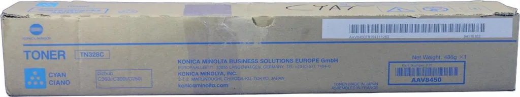 Cartouche Toner Laser Cyan TN328C AAV8450 Konica Minolta Originale