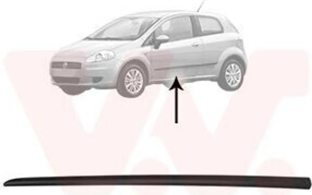 Remplacer baguette de porte Fiat Grande Punto 199 décollée avant gauche