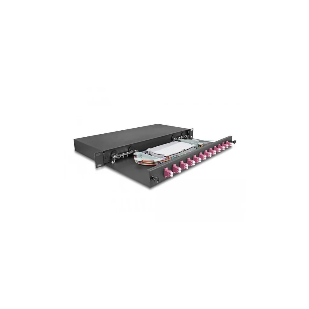 Tiroir de raccordement fibre optique LC Duplex OM4 pour rack 19 pouces
