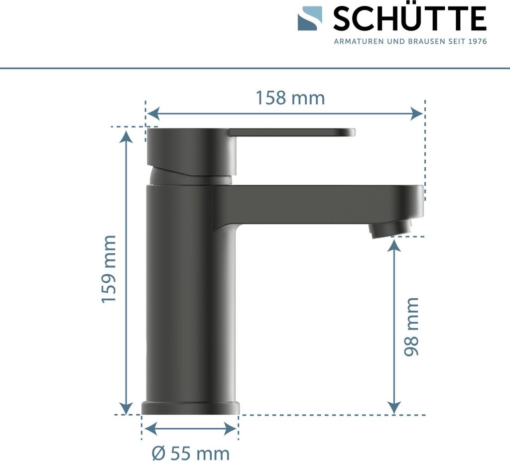 SCHÜTTE Waschtischarmatur ELEPHANT mit Ablaufgarnitur, Produktbild 6