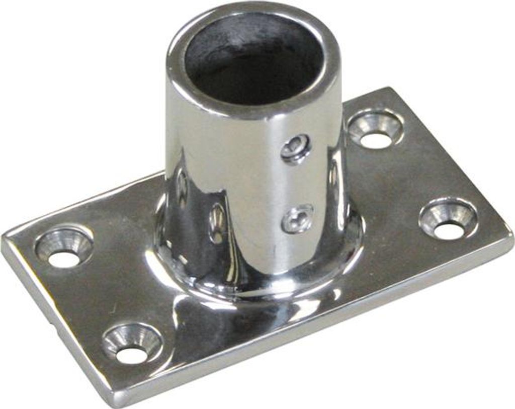 Relingfuß 90° Winkel für Rundrohr Ø 22 mm Edelstahl V4A