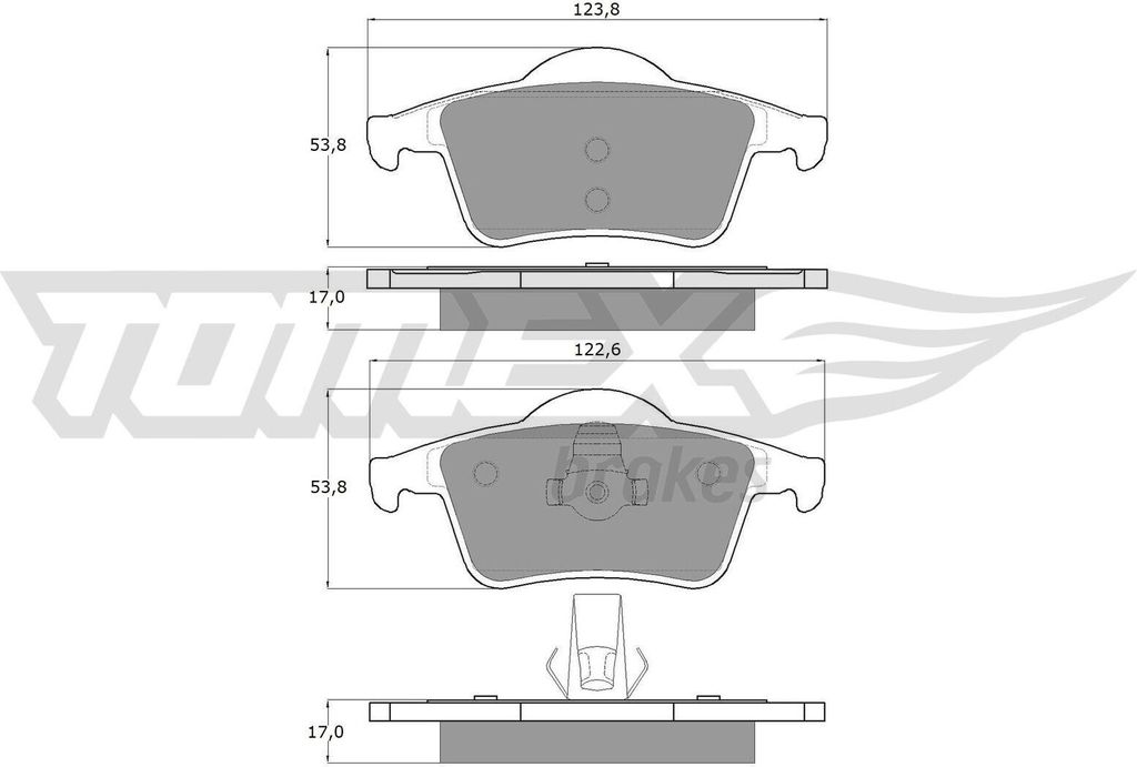 TOMEX brakes Bremsbeläge Satz Hinten Bremsklötze für VOLVO V70 II (285) TX 14-05