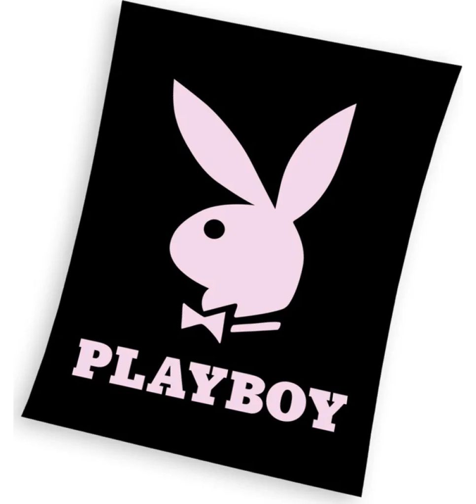 Micropluizen deken, Playboy, zwart, 150x200 cm Productafbeelding 