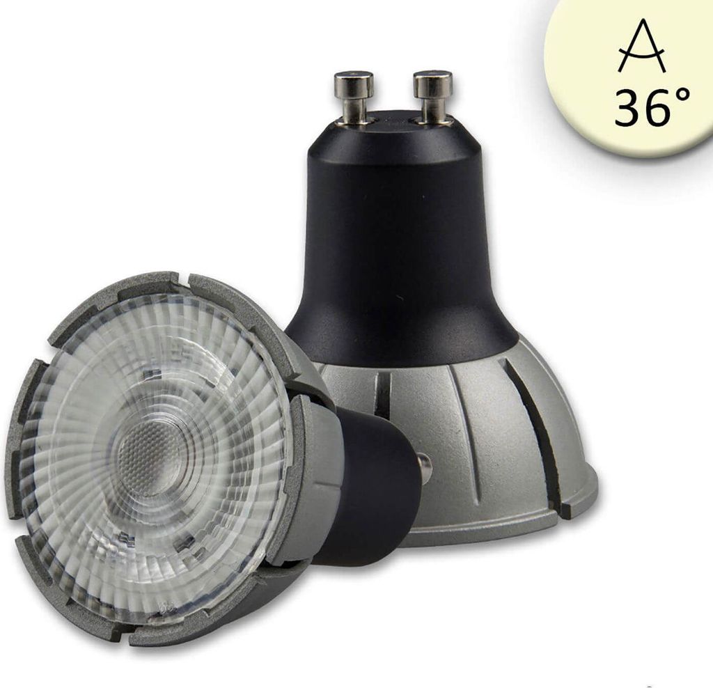 ISOLED GU10 Vollspektrum LED Strahler 5.5W TOQ, 36°, 4000K, dimmbar