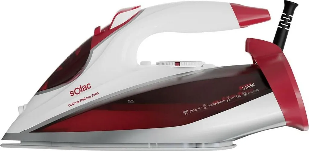 Fer vapeur haute performance Solac 3100W pour un défroissage rapide