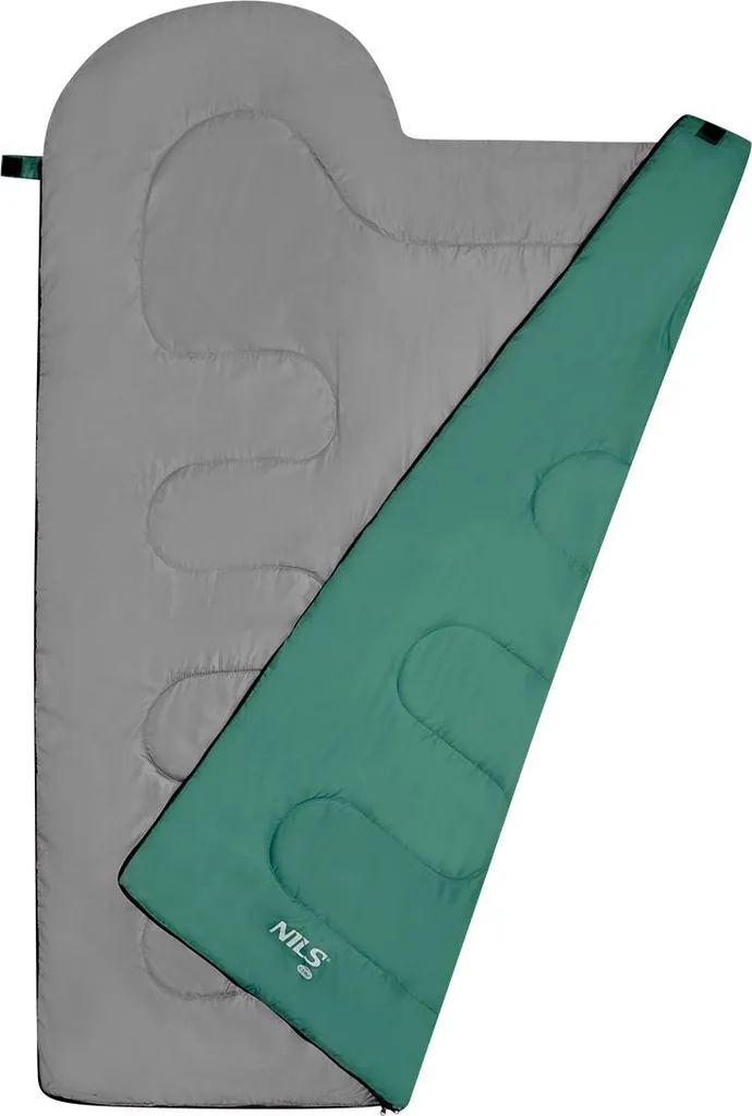 Sac de couchage Nils Camp NC2105 Vert-Gris Taille M pour Randonnée
