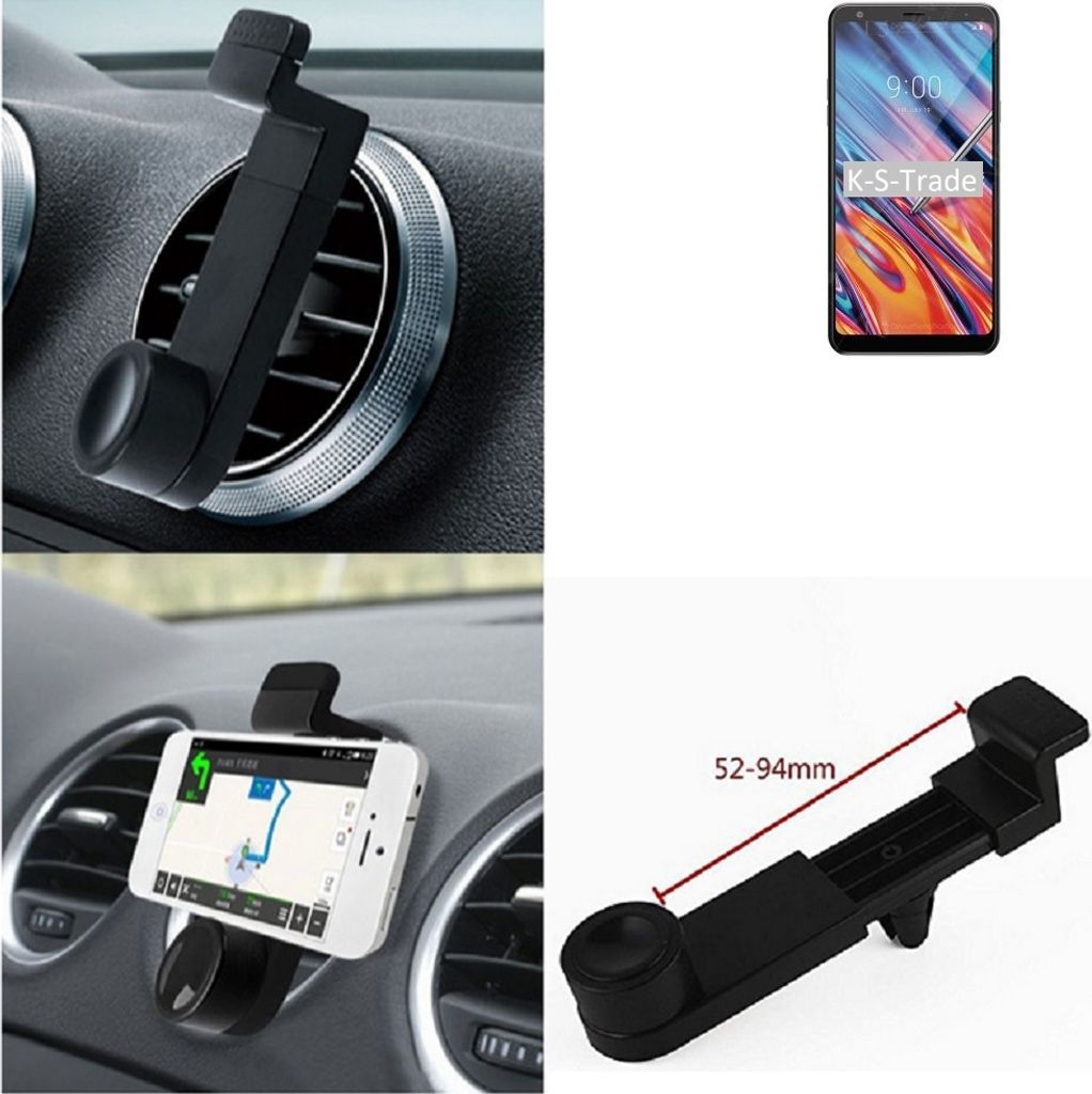 K-S-Trade Lüftungshalterung kompatibel mit LG Electronics Stylo 5x KFZ-Halterung Autohalterung Handy-halterung Lüftungsgitter Lüftungsschlitze