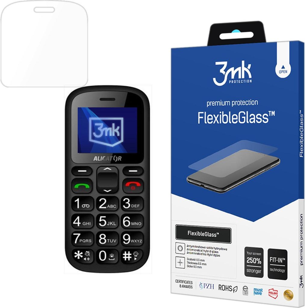 3mk Display Hybridglas FlexibleGlass für Aligator A321 Senior 0,3mm 7H