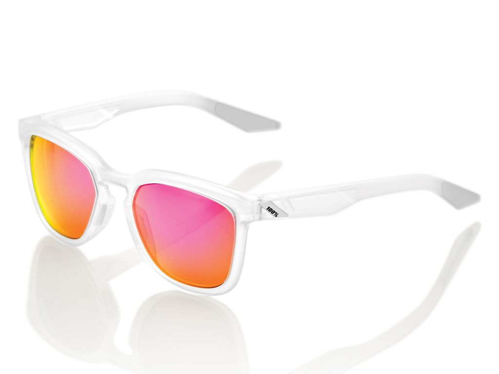100% Hudson - Multilayer Mirror Lens Translucent Crystal Clear