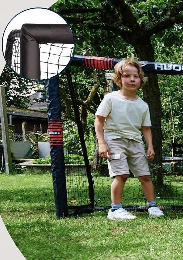 HUDORA But De Foot Pro Tect – Mousse Protection, 3 Tailles (180/240/300 Cm), Montage Par Clic, Filet Polyester Résistant