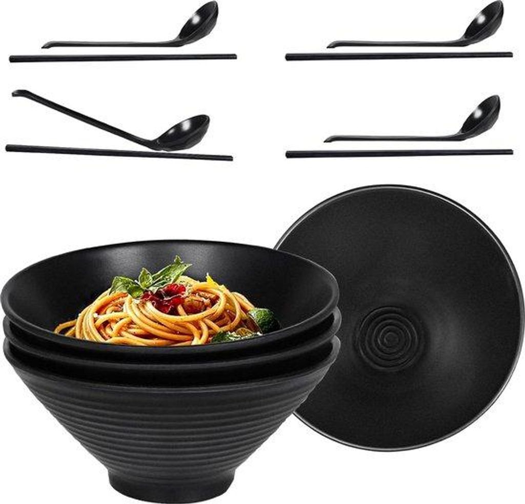 Große Nudelsuppen-Schüssel-Set, 40 oz, spülmaschinenfest, für Pasta, Salat